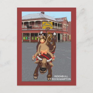 Carte Postale Cowgirl Bullrider