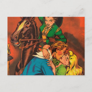 Carte Postale Cowgirl Love est là où vous le trouvez
