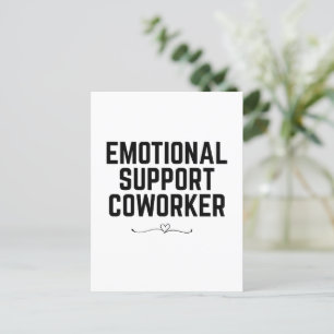 Carte Postale Coworker de soutien émotionnel, cadeau de collègue