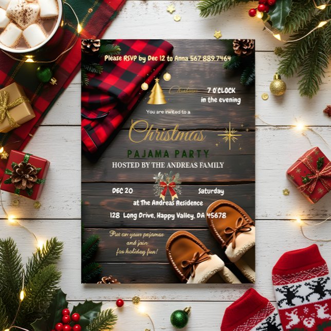 CARTE POSTALE COZY CHRISTMAS PAJAMA JAM (Créateur téléchargé)