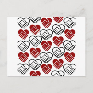 Carte postale - CP rouge et noir