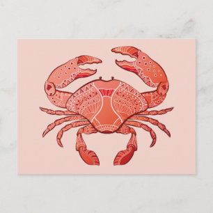 Carte Postale Crabe de style