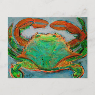 Carte Postale Crabe néon