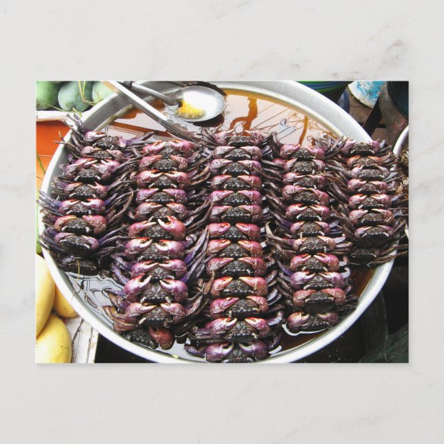 Carte Postale Crabes noirs [Po Na] ... Thai Street Food (Devant)