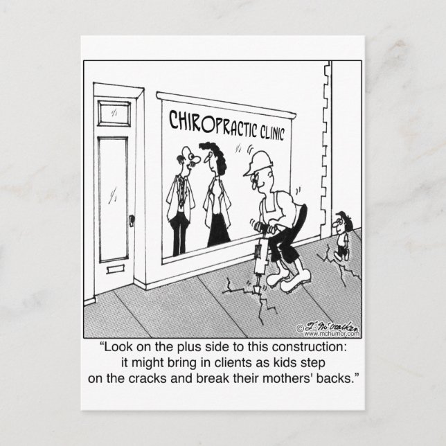 Carte Postale Cracked Sidewalk est une bénédiction pour un chiro (Devant)