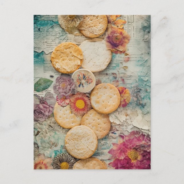 Carte Postale Crackers et fleurs (Devant)