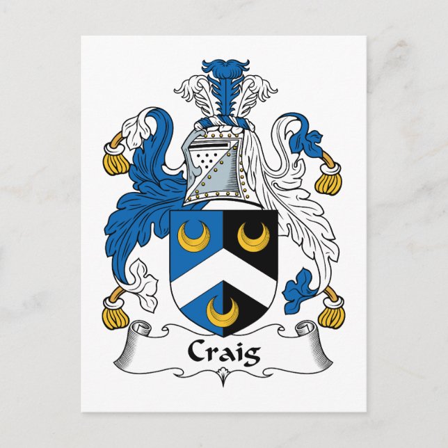 Carte Postale Craig Family Crest (Devant)
