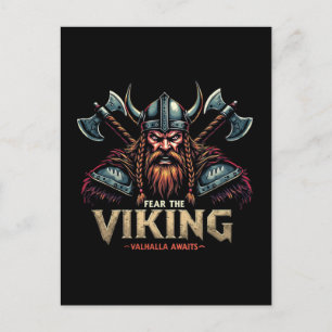 Carte Postale Crains Le Guerrier Nordique Viking Valhalla Attend
