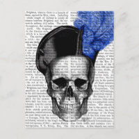Crâne avec Casquette bleu