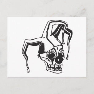 Carte Postale Crâne clown
