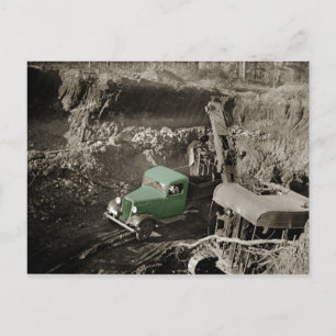 CARTE POSTALE CRANE COLORSPLASH CHEVROLET INGÉNIEUR OPÉRATEUR