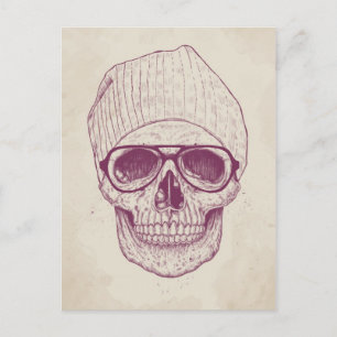 Carte Postale crâne cool