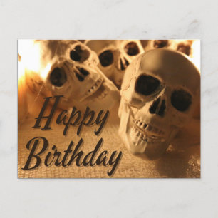 Carte Postale Crâne d'anniversaire d'Halloween