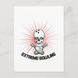 Carte Postale Crâne de Bowling extrême et cordes