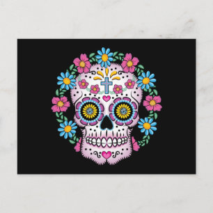 Carte Postale Crâne de Dia de los Muertos
