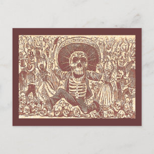 Carte Postale Crâne de Oaxaca, La Calavera Oaxaqueña