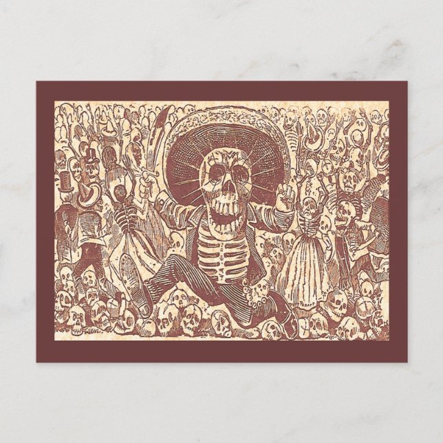 Carte Postale Crâne de Oaxaca, La Calavera Oaxaqueña (Devant)