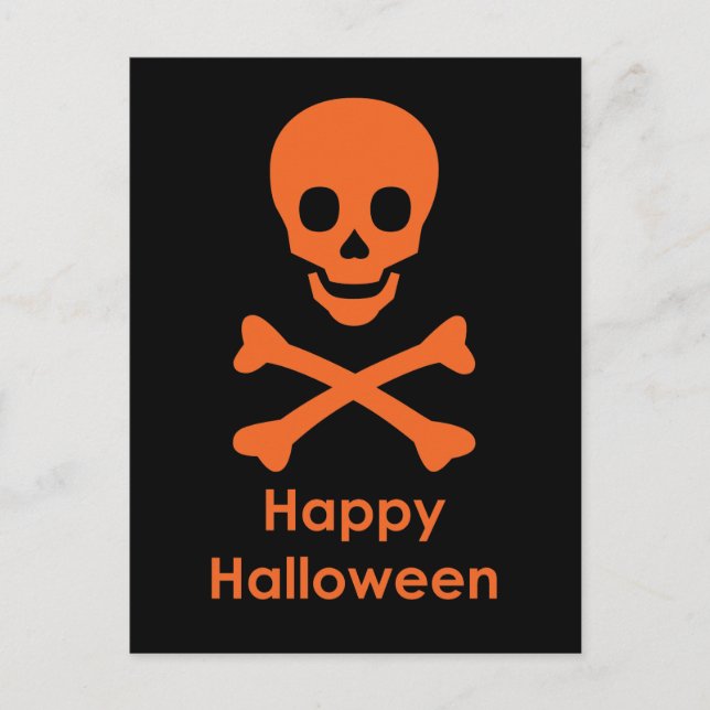 Carte Postale Crâne et os croisés (Devant)