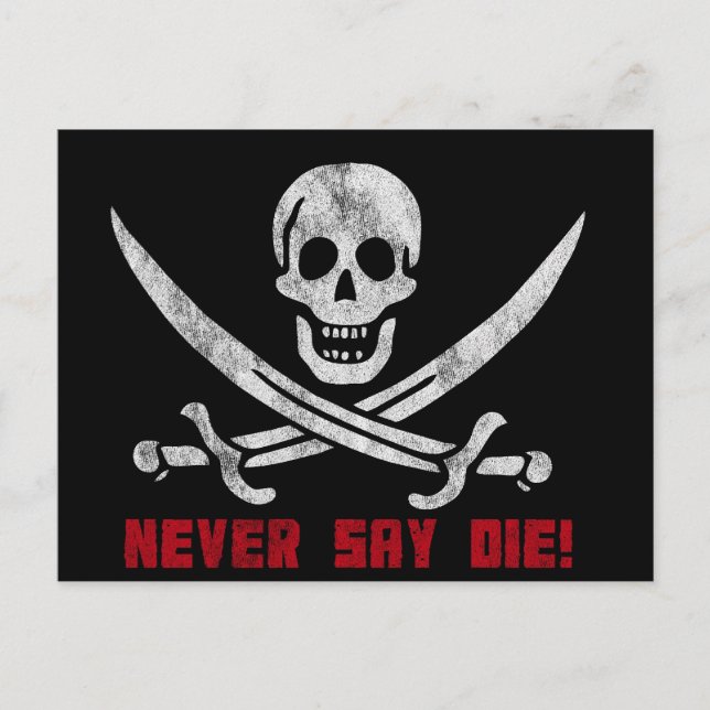 Carte Postale Crâne et os croisés (Devant)