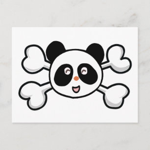 Carte Postale crâne et os de panda