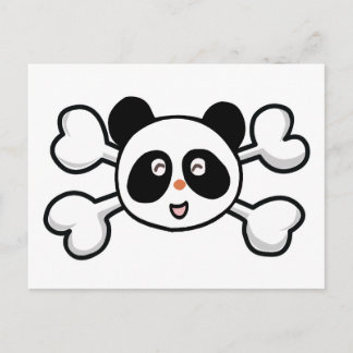 Carte Postale crâne et os de panda