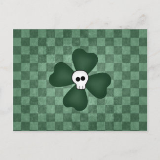 Carte Postale Crâne et shamrock
