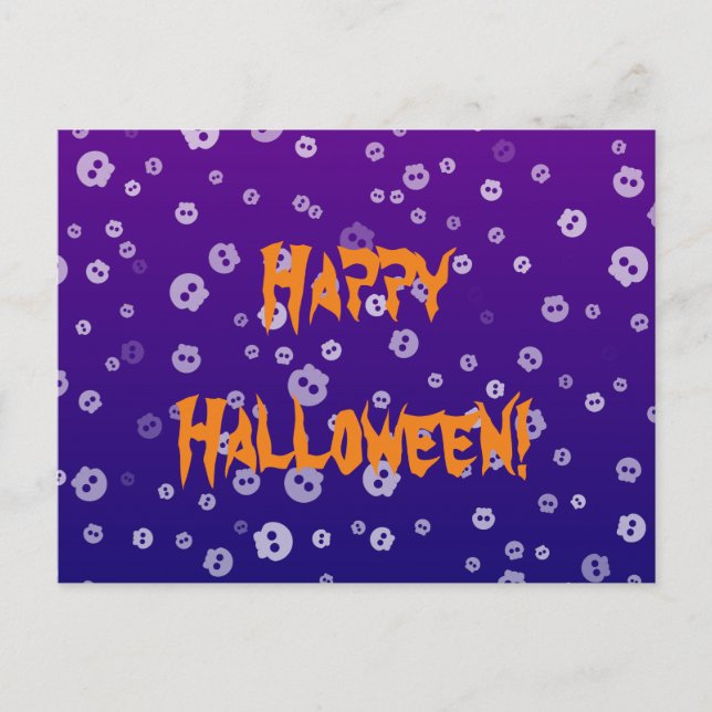 Carte Postale Crânes d'Halloween (Devant)