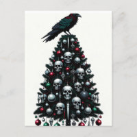 Crânes gothiques et corbeau Arbre de Noël