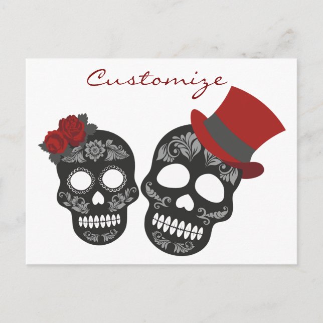 Carte Postale Crânes noirs Duo Thunder_Cove (Devant)