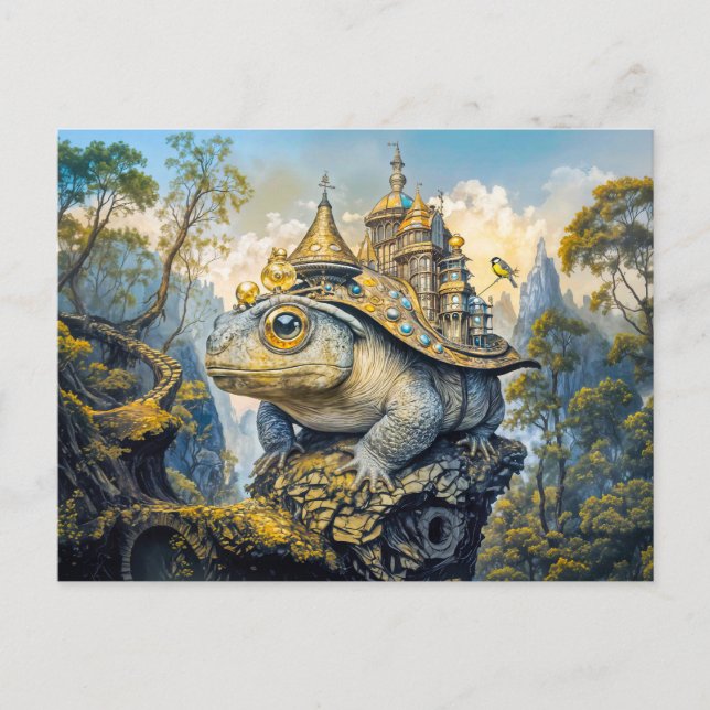 Carte Postale Crapaud de château steampunk (Devant)