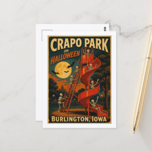 Carte Postale Crapo Park à Halloween Burlington Iowa