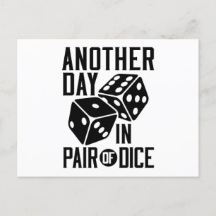 Carte Postale Craps Casino une autre journée en paire de dés