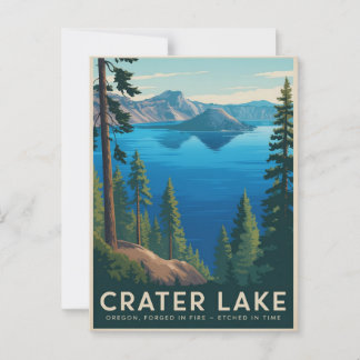 Carte Postale Crater Lake Oregon - Poster Vintage voyage