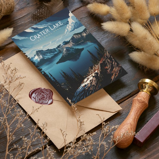 Carte Postale Crater Lakes Majestic Island Vue (Créateur téléchargé)