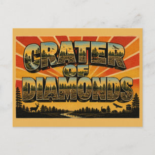 Carte Postale Cratère de diamants Champ volcanique de l'Arkansas