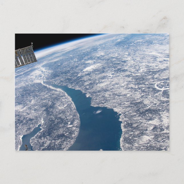 Carte Postale Cratère de Manicouagan et fleuve Saint-Laurent (Devant)