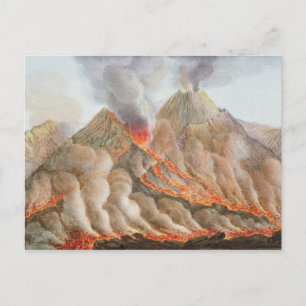 Carte Postale Cratère du Vésuve à partir d'un dessin original