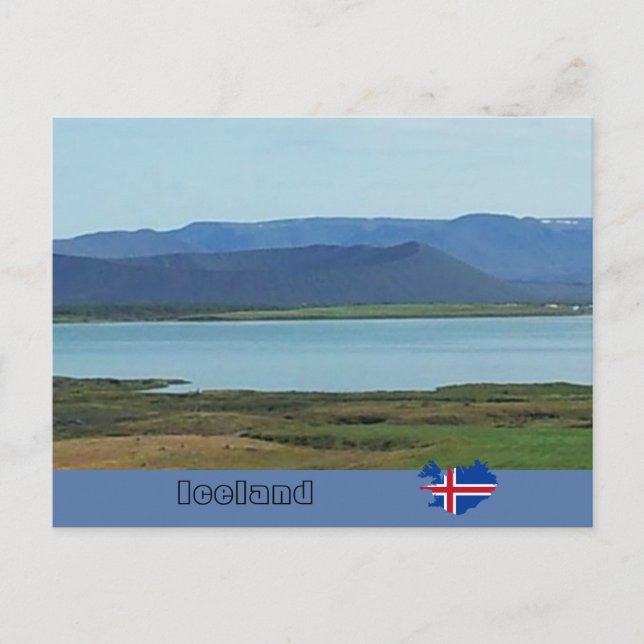 Carte Postale Cratère volcanique de Hverfjall, Islande (Devant)