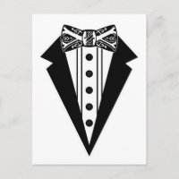 Cravate Bow noir et blanc avec Tux