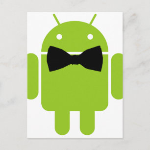 Carte Postale Cravate Formelle Bow Android Robot Icon