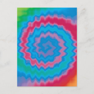 Carte Postale Cravate teint super rétro tourbillon motif cool