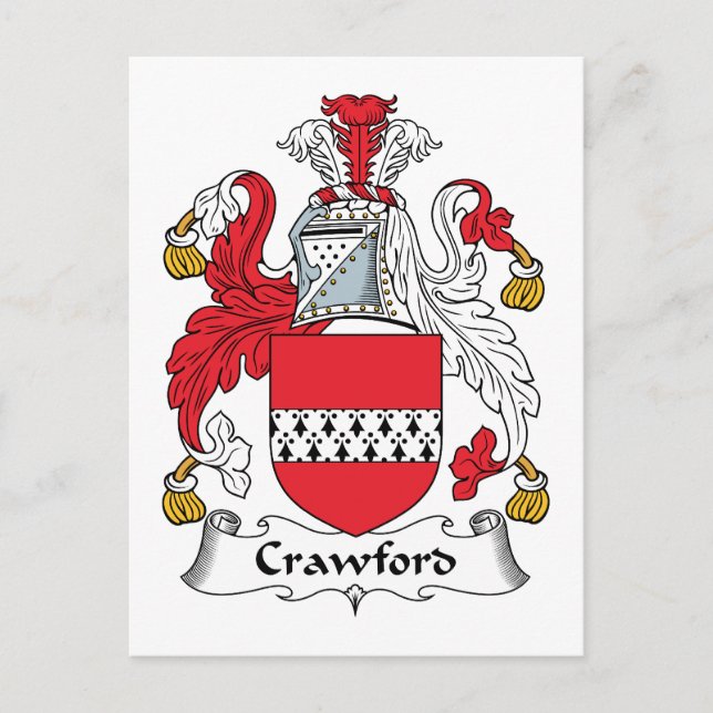 Carte Postale Crawford Family Crest (Devant)