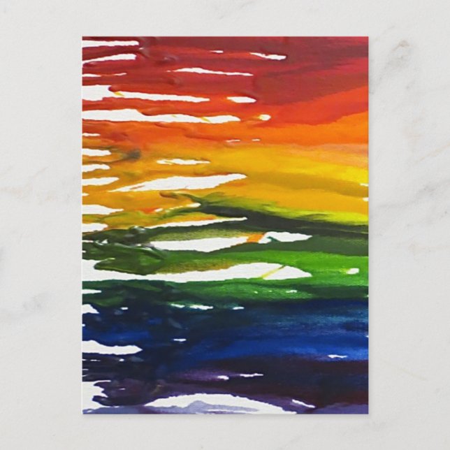 Carte Postale Crayon fondu sur toile (Devant)