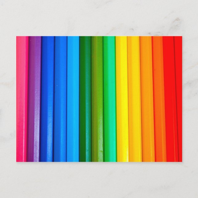 Carte postale crayons colorés (Devant)