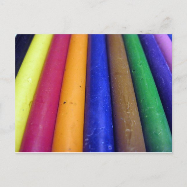 Carte Postale Crayons colorés (Devant)