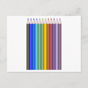 Carte Postale Crayons de couleur