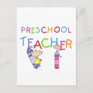Carte Postale Crayons T-shirts et cadeaux pour enseignants de ma