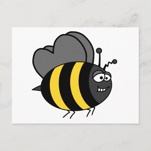 Carte Postale Crazy Bee (Devant)