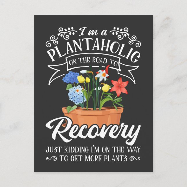 Carte Postale Crazy Garden Maman Plante Lover Landscaper Femme (Devant)