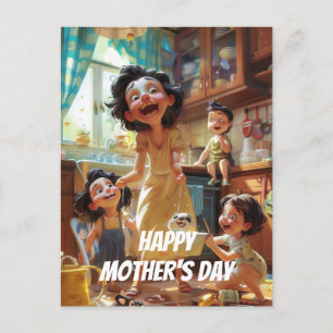 Carte Postale Crazy Mom